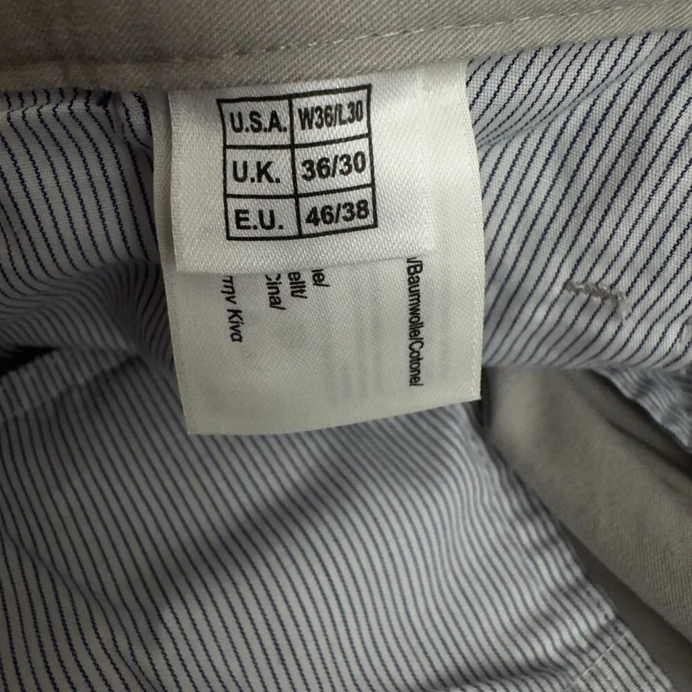 New Brooks Brothers 346 Pleated Chino Pants Men's Size 36 x 30